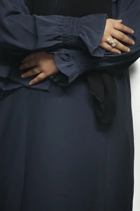 Simple Sleeves Chun Burkha in GRAY