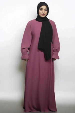Simple Burkha Chun Sleeves in PASTEL PINK