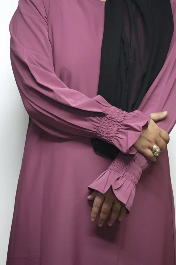 Simple Burkha Chun Sleeves in PASTLE PINK