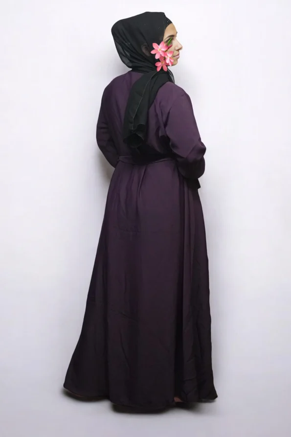 Turkish Burqa FULL BUTTONS OPEN Belt in Wine