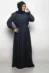 turkish burqa FULL BUTTONS OPEN Belt in DARK-GRAY