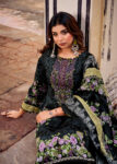 Pakistani Cotton Dress Material Unstitched Embroidered Salwar Kameez with Cotton Mal Mal Dupatta Black (2)