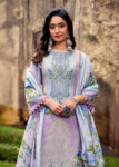Pakistani Cotton Dress Material Unstitched Embroidered Salwar Kameez with Cotton Mal Mal Dupatta Lavender (2)