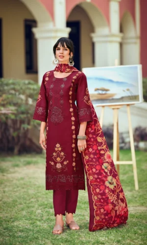 pakistani-pure-cotton-lawn-suit-maroon